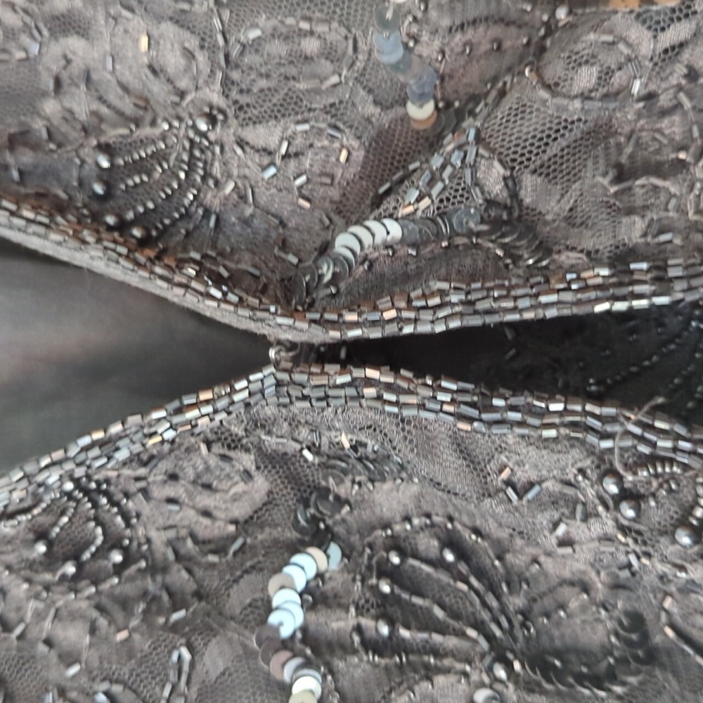 Vintage Stenay Sequined "Little Black Dress" with Cardigan - Picture 15 of 16